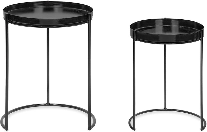 Generic Indian Decor 45771 Modern Nesting Tables Space Saving Design and Contemporary Elegance for Versatile Home Decor Black Set of 2  - Image 4