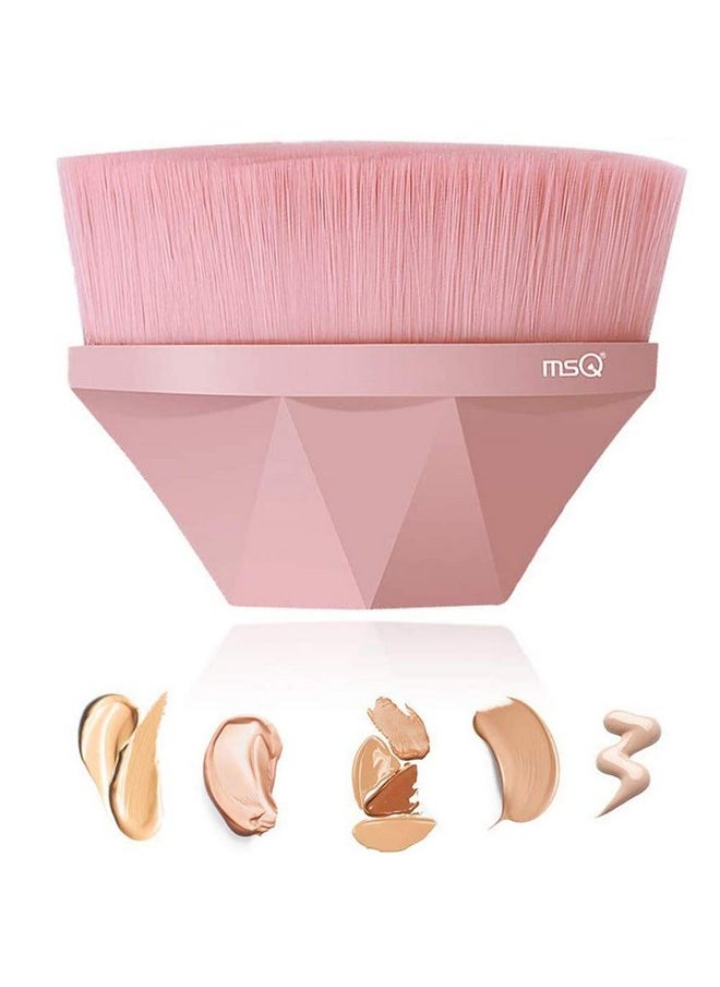 MSQ Foundation Brush Makeup Brush Kabuki Brush Liquid Brush Face Brush with Case, for Blending Liquid, Cream, Concealer Premium, Pink  - Image 5