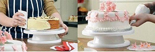 Toriox Plastic Cake Turntable Table 360 Degree Rotating/Revolving Cake Decorating Stand (28CM) - Image 2