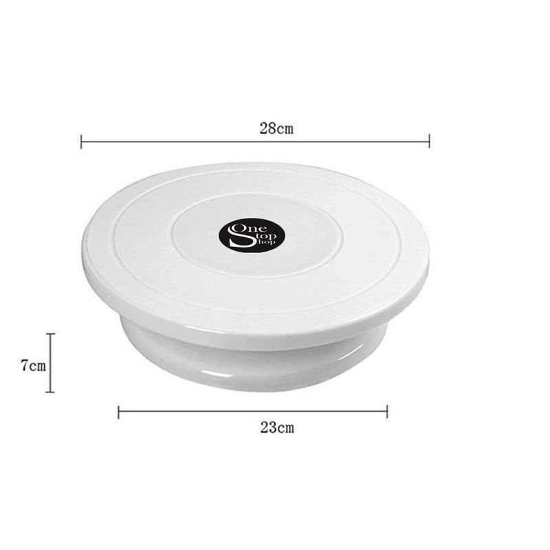 Toriox Plastic Cake Turntable Table 360 Degree Rotating/Revolving Cake Decorating Stand (28CM) - Image 5