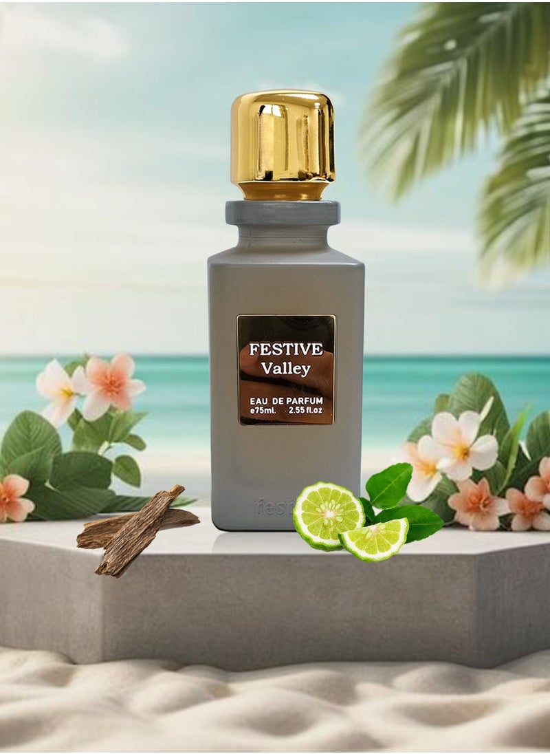 Festive Gallery Eau De Perfume, Premim Quality Imperial Valley Fragrance UNISEX, for both Men and Women 75ml With Premium Box.Valley by Festive  - Image 1