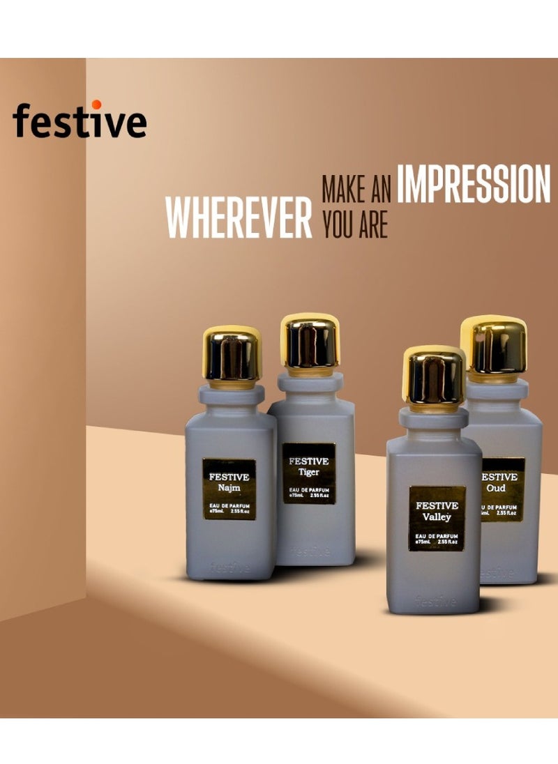 Festive Gallery Eau De Perfume, Premim Quality Imperial Valley Fragrance UNISEX, for both Men and Women 75ml With Premium Box.Valley by Festive  - Image 2