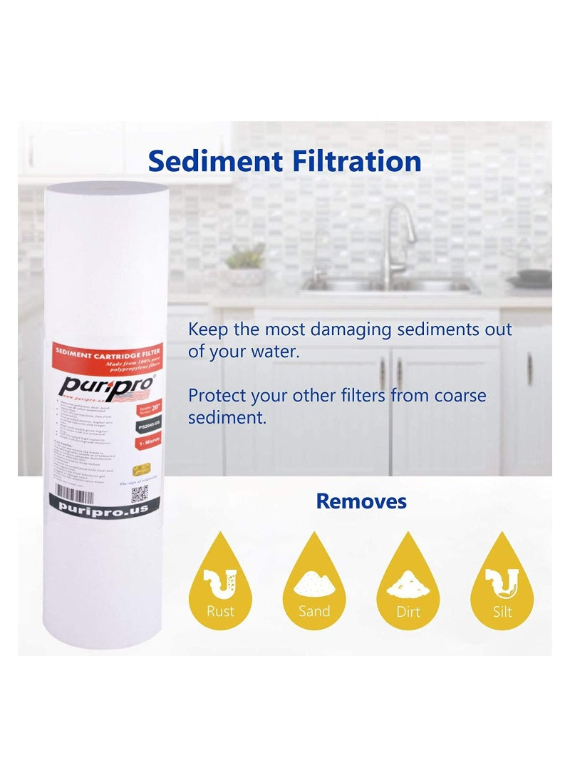 PuriPro Water Filter Cartridge Filter Replacement Set For Whole House Filtration Big Blue Jumbo Housing For Villa And Restaurants - Image 3