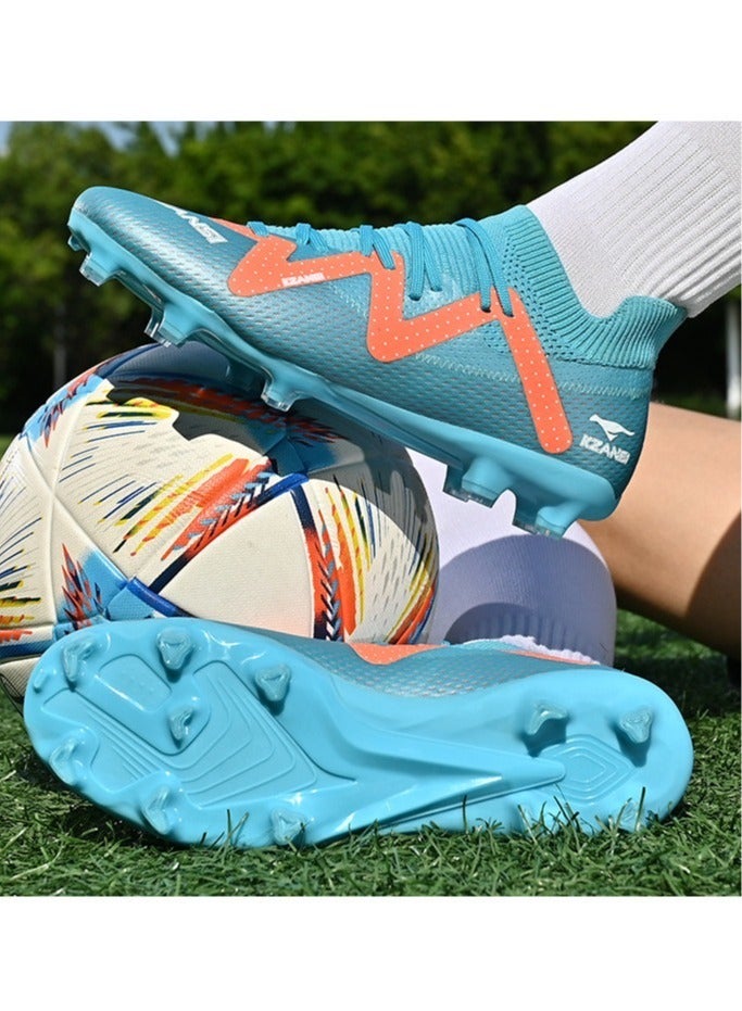 SKT Shiketro Adult Non-Slip Professional Training Football Shoes, Fold-Resistant And Non-Deformable, High-Top Protective Breathable Long-Spike Shoes, Suitable For Men And Women On Artificial Grass - Image 3