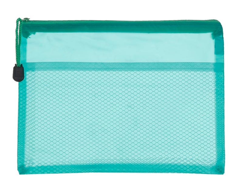 3A MS1005-A4 Plastic Zipper File 24 * 34 cm 1 Piece - Green