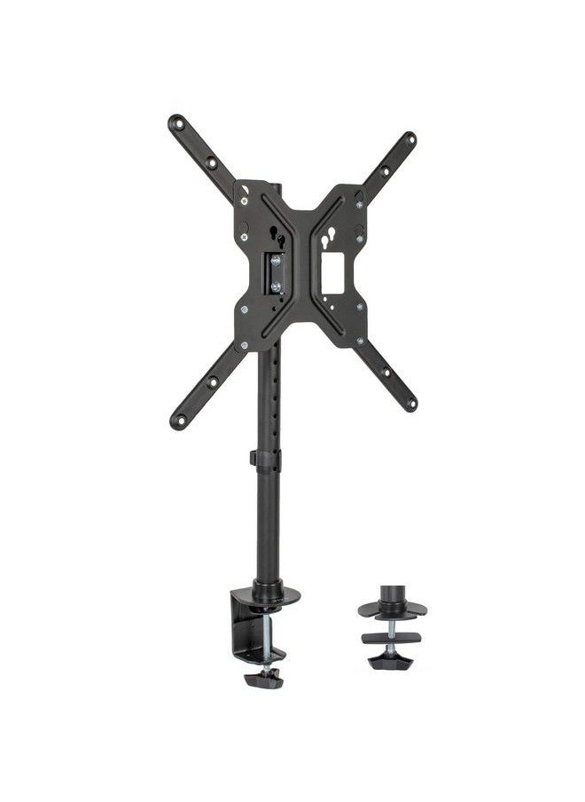 vivo Black Ultra Wide Screen Tv Desk Mount For Up To 55 Inch Screens Full Motion Height Adjustable Single Television Stand Standv155C  - Image 1