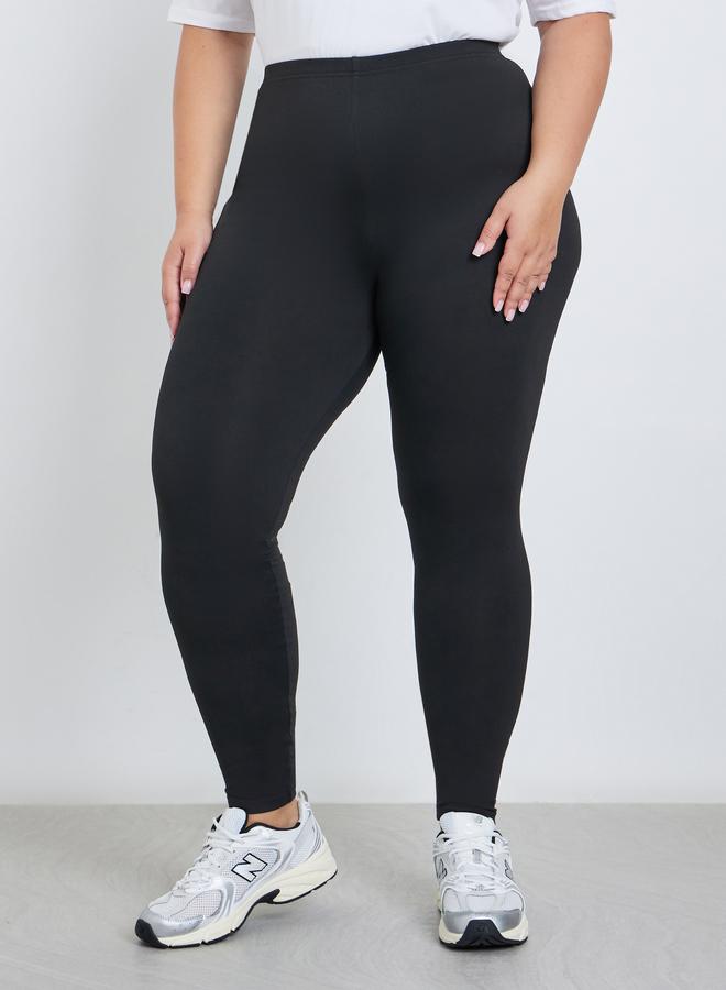 ستايلي ليقنز بمقاس كبير وخصر مطاطي - Image 2