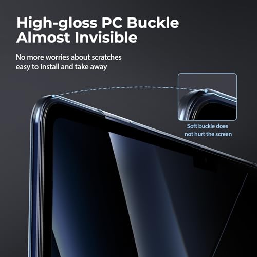 EooCoo [درع فائق النحافة] متوافق مع غلاف MacBook Air 15 بوصة M4 2025 2024 2023 M3 M2 A3241 A3114 A2941، [مطابقة 100% لمنتصف الليل] غلاف صلب واقي غير لامع مع غلاف لوحة المفاتيح، شفاف منتصف الليل - Image 5