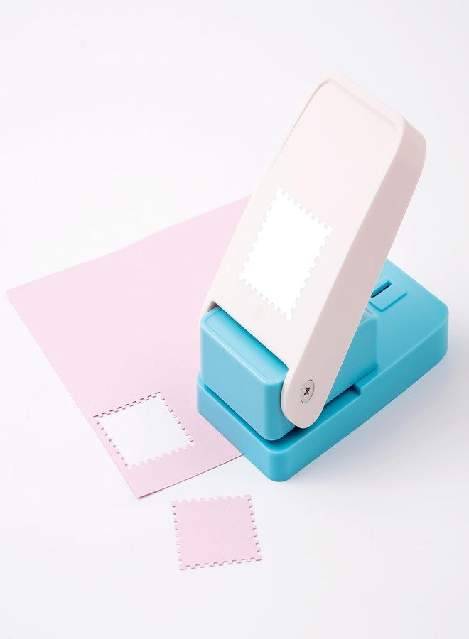CYFUN DESIGN Square Punch, 1 inch Square Postage Stamp Punch, Stamp Puncher, Portable Lever Craft Hole Punches for Paper Crafts, Stamps Cutter Hole Punches, Paper Punches for Crafting DIY Project Scrapbooking - Image 2