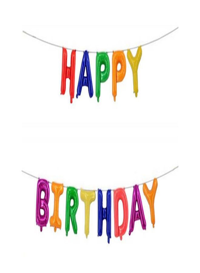NIBEMINENT 13-Piece Happy Birthday Letter Balloon Set 16inch