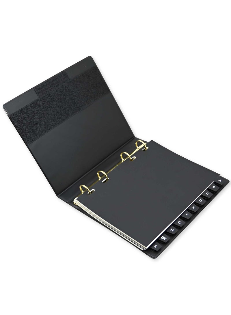 FIS 2 Pieces Telephone Address Book with Index (A to Z) Colour Hellas Black - UATL082BK - Image 3