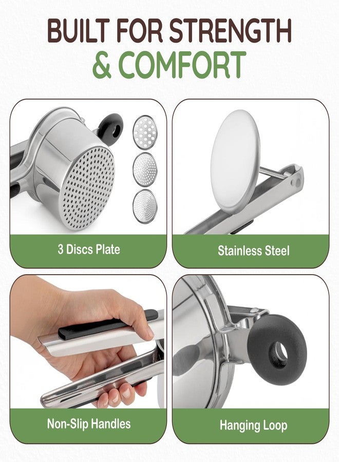 Havenity Large 15oz Potato Ricer with 3 Discs - Heavy Duty Stainless Steel Potato Masher and Ricer for Mashed Potatoes | Non Slip Baby Food Squeezer, Kitchen Gadget Tool for Food Press & Food Mill - Image 5