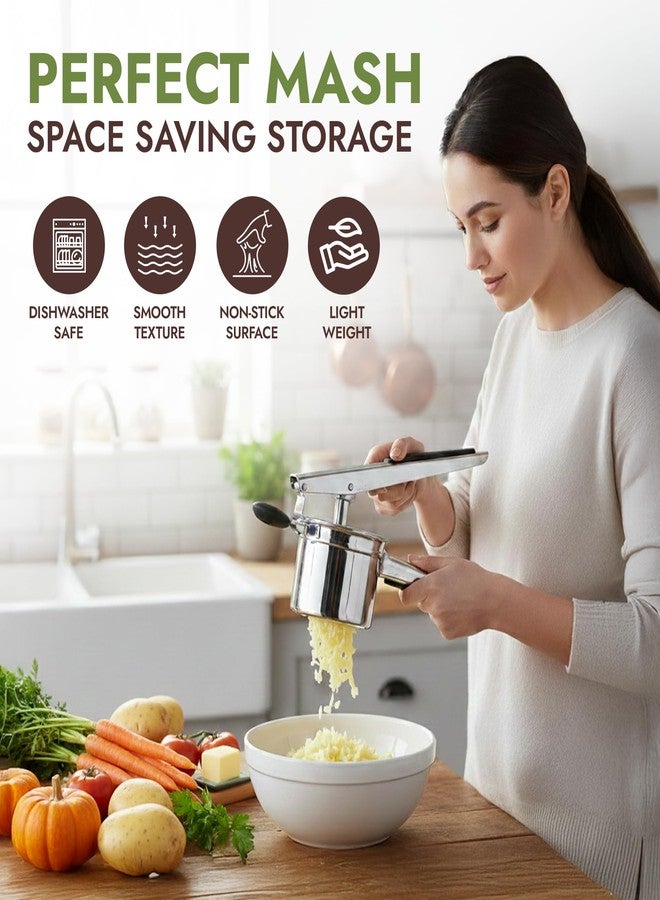 Havenity Large 15oz Potato Ricer with 3 Discs - Heavy Duty Stainless Steel Potato Masher and Ricer for Mashed Potatoes | Non Slip Baby Food Squeezer, Kitchen Gadget Tool for Food Press & Food Mill - Image 4