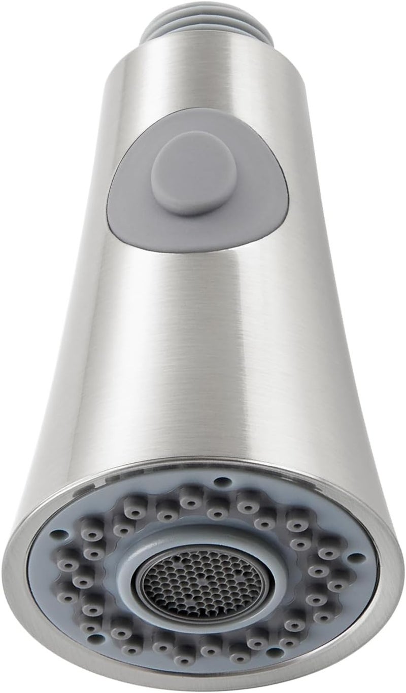 Angle Simple Kitchen Faucet Head Replacement, Sink Sprayer Attachment, Stream and Spray Mode, Brushed Nickel - Image 1