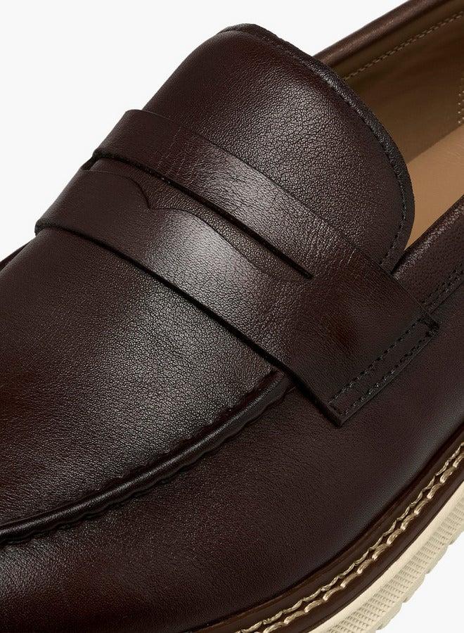 DUCHINI Men's Solid Slip-On Loafers - Image 4