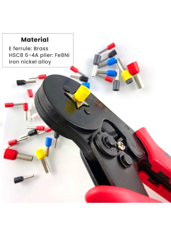 Relex Ferrule Crimper Plier Self-adjustable, AWG23-7 Self-adjustable Ratchet Wire Crimping Tool with 1200PCs Wire Terminals Crimping Connector, Wire End Ferrule Crimper - Image 5