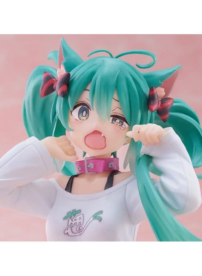11.5cm Hatsune Miku Action Figure Neko T-Shirt Version  - Image 2