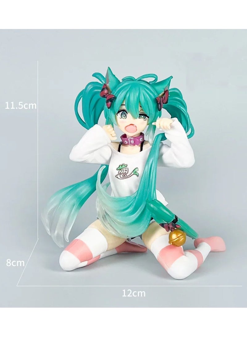11.5cm Hatsune Miku Action Figure Neko T-Shirt Version  - Image 4