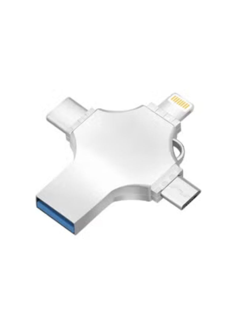 USB High Speed 4 In 1 Multi-function OTG USB Flash Drive Type-C Pen drive 3.0 Memory Disk For iPad Android iOS PC (64GB)