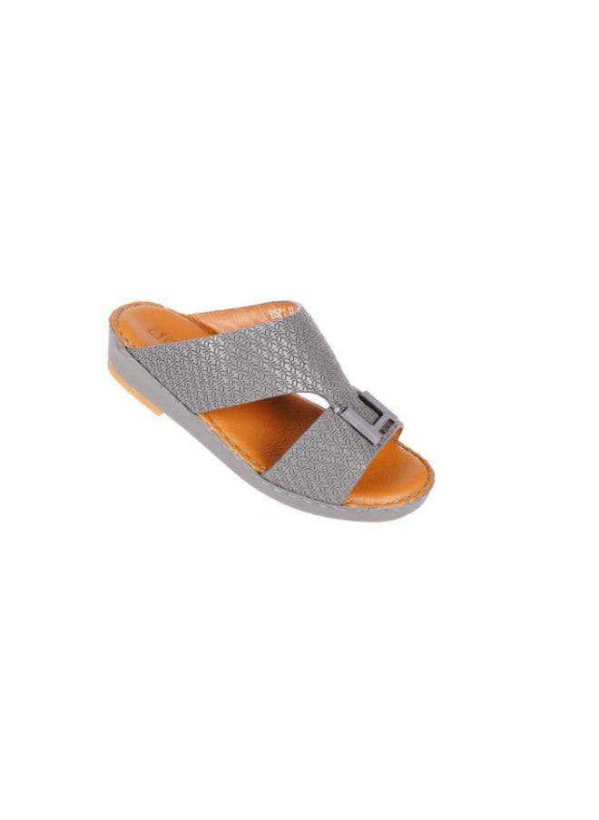 barjeel uno 008-3586  Barjeel Uno Boys Arabic Sandals BBSP1-01  Dark Grey  - Image 2
