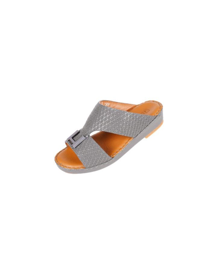 barjeel uno 008-3586  Barjeel Uno Boys Arabic Sandals BBSP1-01  Dark Grey  - Image 1