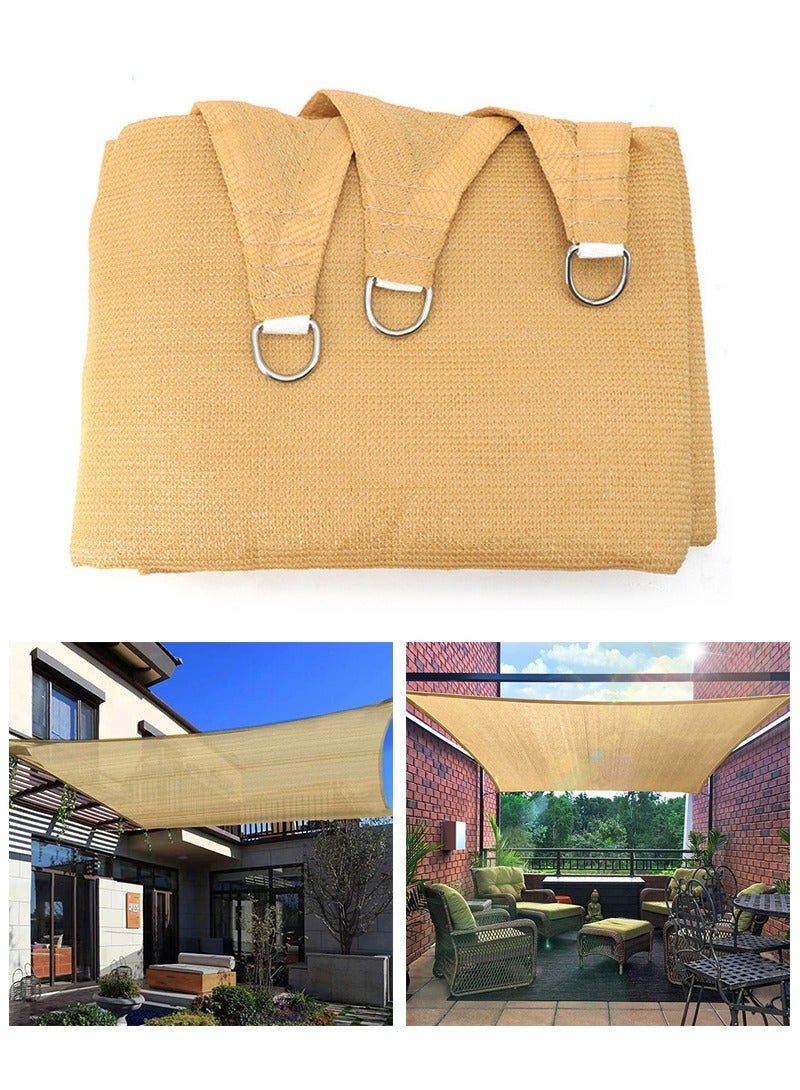 VUCATIN Thickened Sun Shade Sail, Rectangle Sun Shade Canopy, Water Permeable UV Block Sunshade for Backyard Yard Deck Patio Garden, Outdoor Activities Sunshade Cover - Image 2