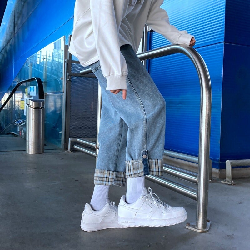 Unisex Classic Denim Jeans Loose Fit Daily Outdoor Wear - Image 4