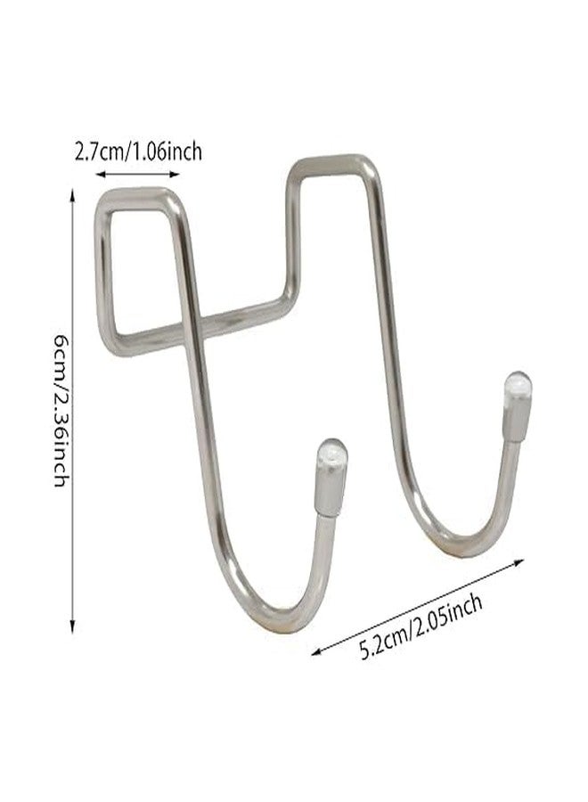MVM Enterprise Double Stainless Steel Hook Wall Hangers Self Adhesive Hooks Stick S Shape Hook for On Wall Hanging Door, Bathroom, Home, Clothes Holder Utility Hanging Hooks Storage(2 pcs) - Image 3
