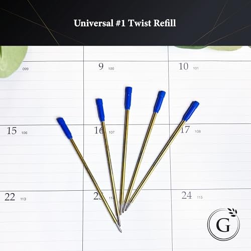 Garland Universal #1 Cross Compatible Ballpoint Pen Refill, USA Made, Archival Ink, 1.0mm Medium Point, Smooth Writing, 5 Pack (Blue) - Image 4