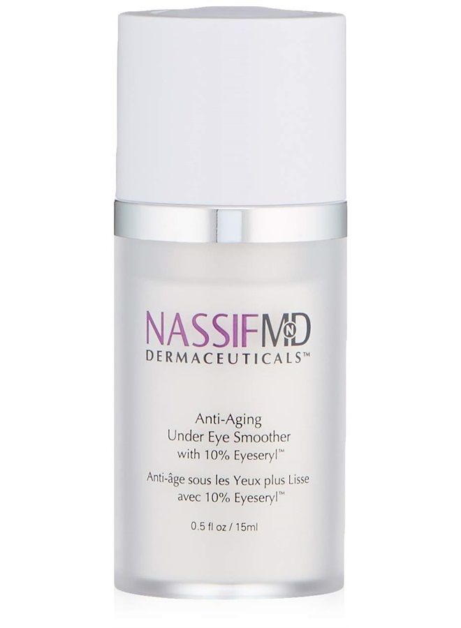 nassif md NassifMD Under Eye Smoother Firming Eye Cream, Anti Aging Eye Cream for Women, Under Eye Cream Dark Circles and Puffiness, Eye Serum Anti Aging Wrinkles - Image 1