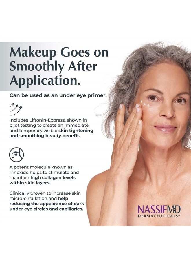 nassif md NassifMD Under Eye Smoother Firming Eye Cream, Anti Aging Eye Cream for Women, Under Eye Cream Dark Circles and Puffiness, Eye Serum Anti Aging Wrinkles - Image 3
