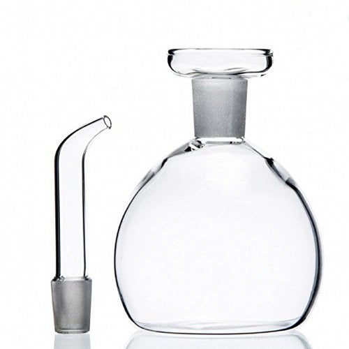 ELETON Round Pot Shape Oil and Vinegar Bottle, Glass Olive Oil Dispenser Bottles Storage, 8 oz Cruet - Image 3