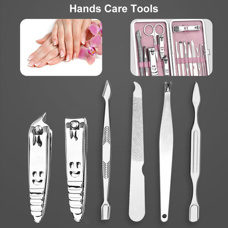Nail Clipper Set Professional 15 Pcs Manicure Pedicure Set Eyebrow Shaping Grooming Kit Ear Cleaning Compact Travel Case - Image 2