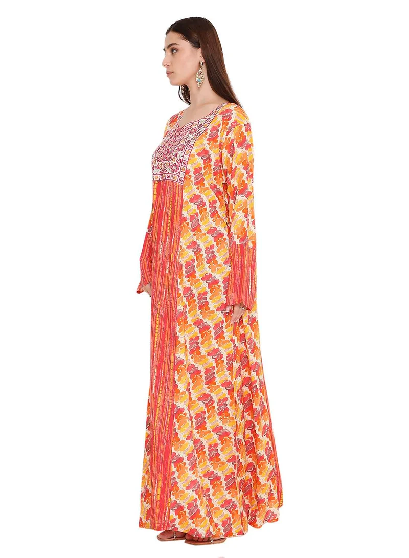 HANA & SARA unique styled long arabic jalabia kaftan dress