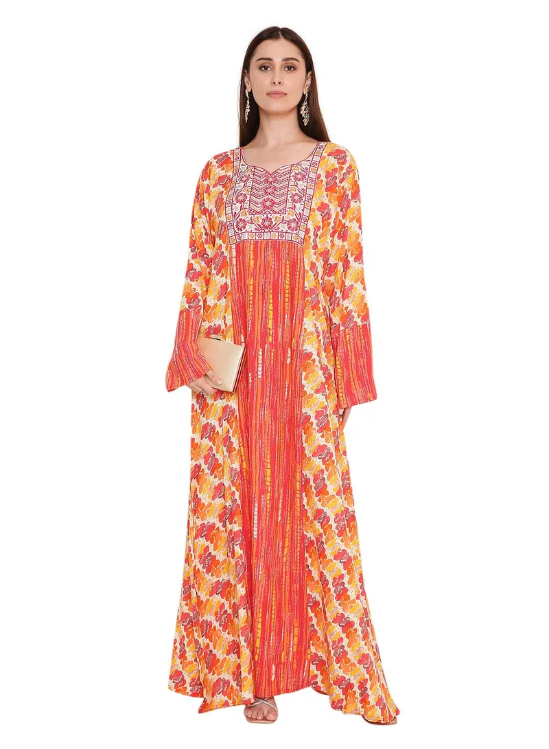 هانا آند سارا unique styled long arabic jalabia kaftan dress