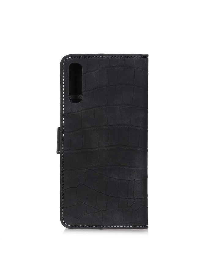 HuHa For Sony Xperia Ace II Crocodile Texture Horizontal Flip Leather Case with Holder & Card Slots & Wallet(Black)  - Image 3