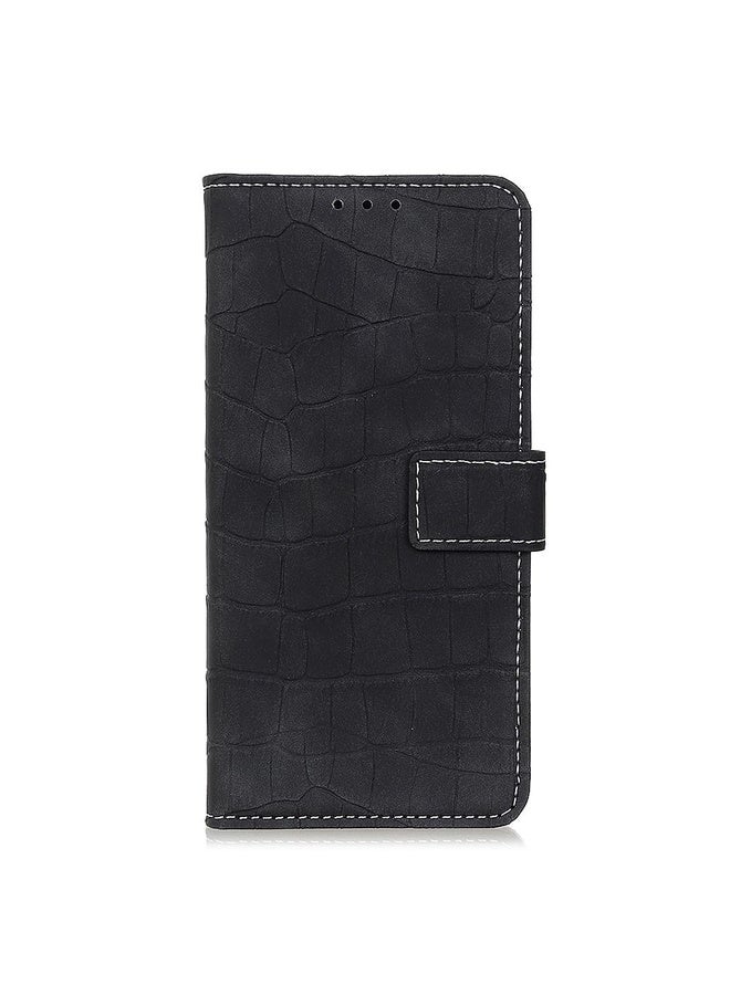 HuHa For Sony Xperia Ace II Crocodile Texture Horizontal Flip Leather Case with Holder & Card Slots & Wallet(Black)  - Image 2