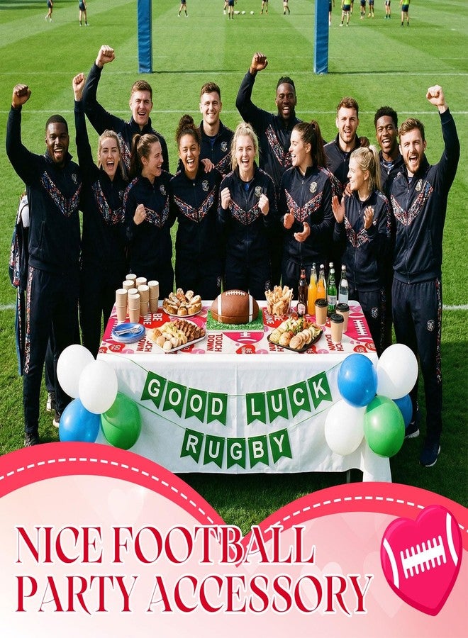 Breling Valentine's Day Football Table Runner 13 x 36 Inch Red Love Heart Touch Down Table Runner Football Birthday Party Decoration for Sport Home Kitchen Dining Party Supplies - Image 4