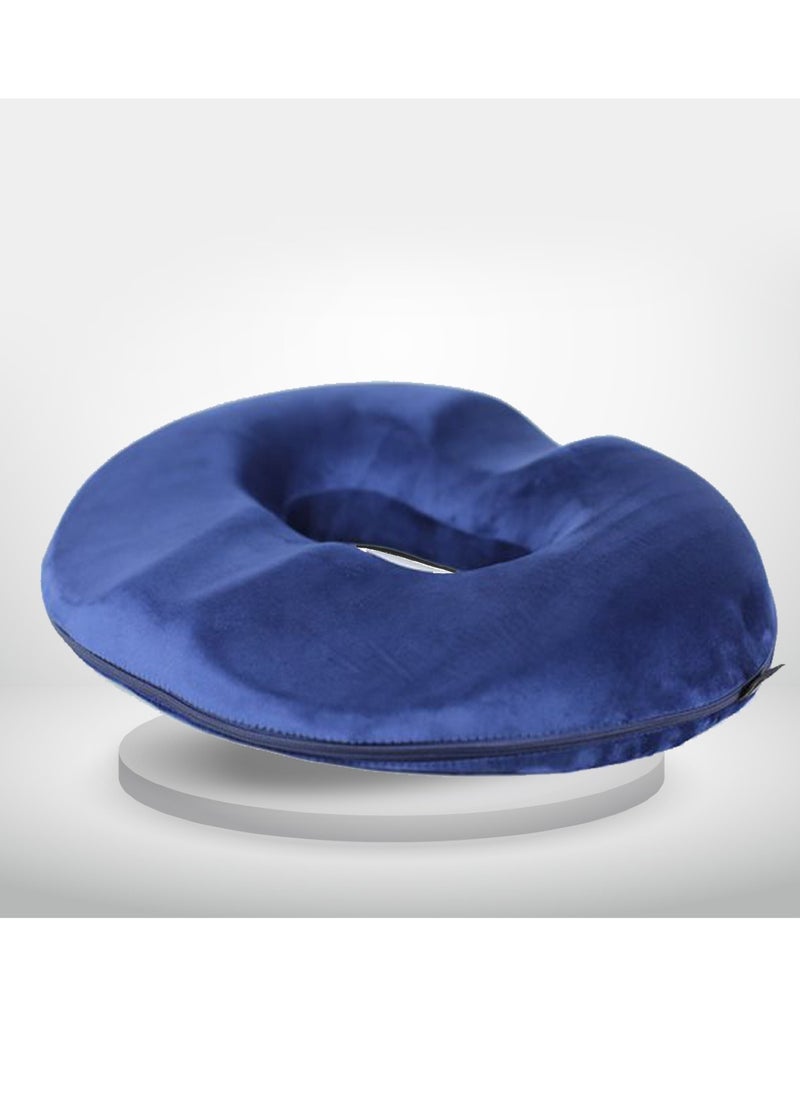 Max Comfort - Comfortable medical seat to avoid hemorrhoids and reduce pain from American memory, with a removable and washable cover, navy blue - Image 1