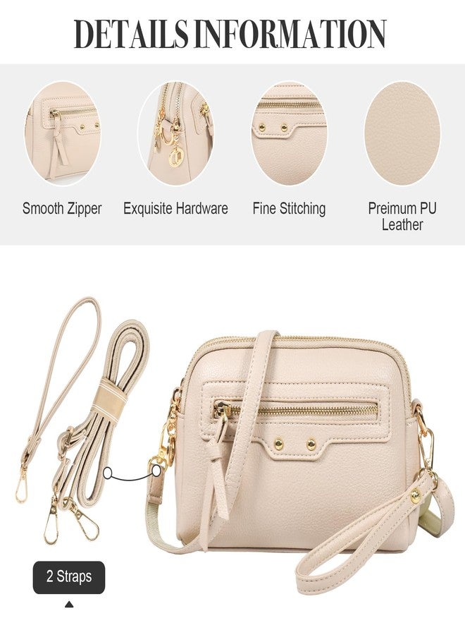 WITERY Small Crossbody Bag for Women Lightweight PU Leather Shoulder Bag Wristlet Clutch Purses with 2 Straps(Shoulder&Wrist), Zipperd Ladies Cross Body Purses Phone Wallet Handbags for Travel Work - Image 5