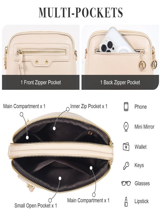 WITERY Small Crossbody Bag for Women Lightweight PU Leather Shoulder Bag Wristlet Clutch Purses with 2 Straps(Shoulder&Wrist), Zipperd Ladies Cross Body Purses Phone Wallet Handbags for Travel Work - Image 4