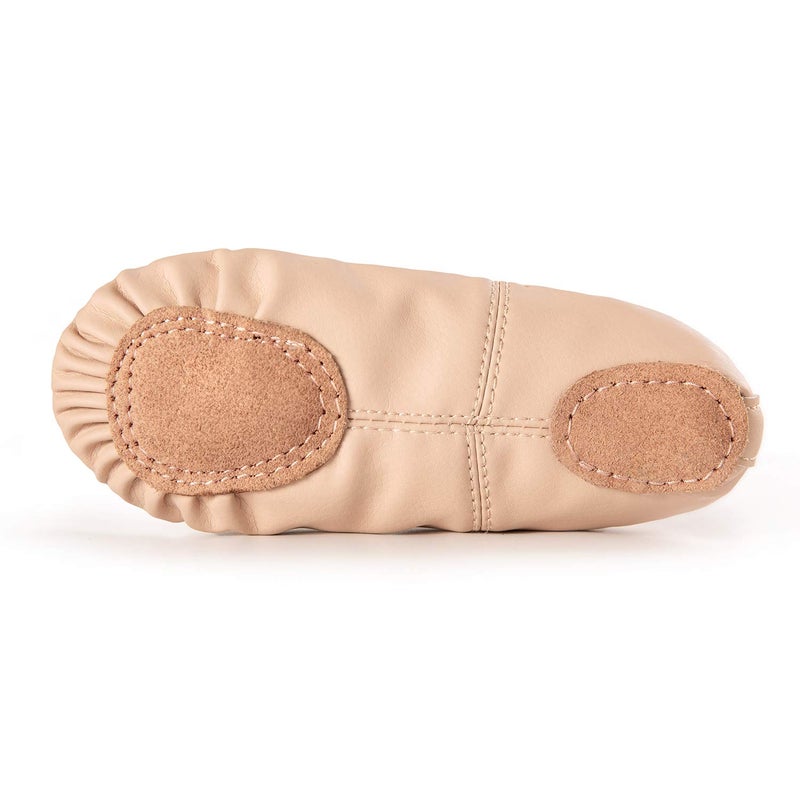 RoseMoli Ballet Shoes for Girls/Toddlers/Kids/Women, Leather Yoga Shoes/Ballet Slippers for Dancing 1.5 Little Kid Nude - Image 3