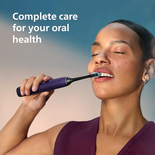 Philips Sonicare DiamondClean 9000 Electric Toothbrush Sonic Toothbrush with App Pressure Sensor 12 Brushing Settings Replacement Reminder Charging Stand Travel Case Amethyst HX991191 - Image 3