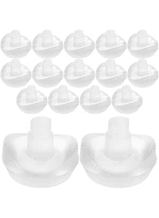 16 Pcs PVC Furniture Gripper Pads Non Slip Chair Foot Caps Leg Protectors for Hardwood Floors - Image 1