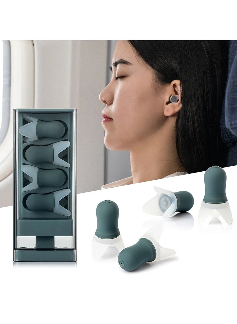 ارواق سدادات أذن عازلة للضوضاء، حجب الصوت، تقليل الضوضاء، قابلة لإعادة الاستخدام مع حافظة للنوم والشخير والرماية والسباحة - Image 1