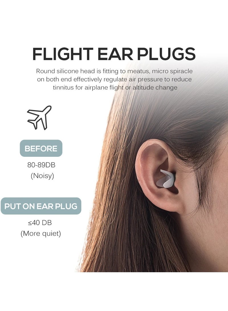 ارواق سدادات أذن عازلة للضوضاء، حجب الصوت، تقليل الضوضاء، قابلة لإعادة الاستخدام مع حافظة للنوم والشخير والرماية والسباحة - Image 4