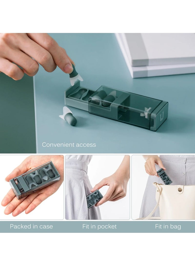 ارواق سدادات أذن عازلة للضوضاء، حجب الصوت، تقليل الضوضاء، قابلة لإعادة الاستخدام مع حافظة للنوم والشخير والرماية والسباحة - Image 5