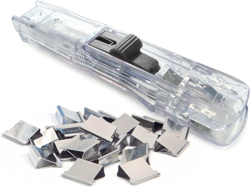 Rapesco Supaclip 40 Transparent Dispenser with 25 Stainless Steel Clips - Image 2