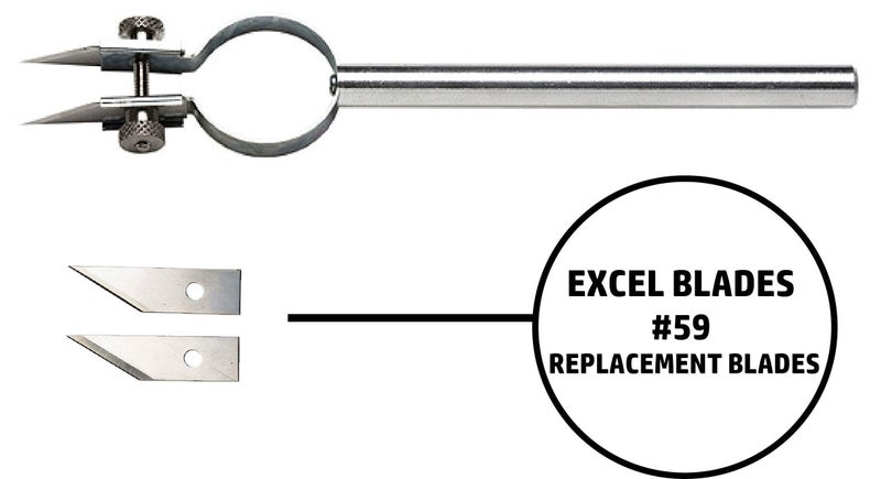 Excel Blades 30608 Dual Strip Cutter, Dual Twin Blade Knife Parallel Number 59 Blades, Adjustable Width Strip Cutter, Cutting Tool for Paper, Clay etc - Image 5
