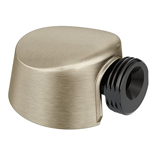 Moen Round Drop Ell Handheld Shower Hose Wall Connector, Brushed Nickel Finish, A725BN - Image 1